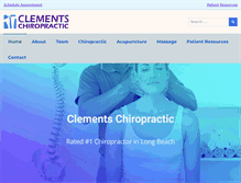 Tablet Screenshot of clementschiropractic.com
